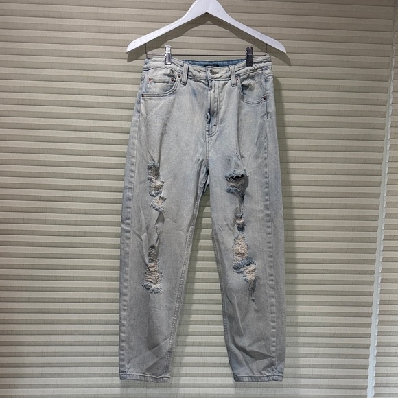 Denim - Distressed Light Gray Jeans